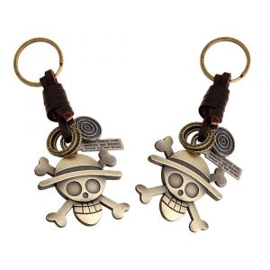 Lot De 2 Porte-Clés Vintage En Métal Avec Tête De Mort Pour Homme Et Femme, Idéal Pour Clés De Voiture, Sac À Dos, Portefeuille, Cadeau D'anniversaire, En Cuir De Vache, Décoration Pirate - Neuf