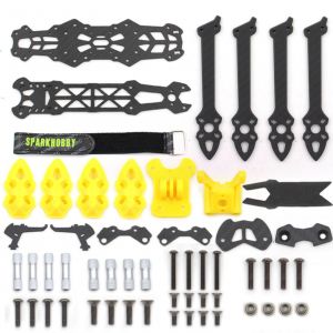 Lannrc Mark4 5 Pouces Fpv Cadre En Fiber De Carbone 225mm Empattement 5mm Bras Freestyle Longue PortéE Cadre Pour TéLéCommande Quadrirotor Drone De Course-Unichoice - Neuf