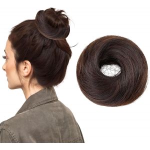 Chignon Magique Postiche 8 Couleurs - Faux Chignon Naturel Avec &Eacute;lastique, Accessoire Cheveux Pour Fin/&Eacute;pais (Style Donuts Chignon Sans Collage) (2m33) - Neuf