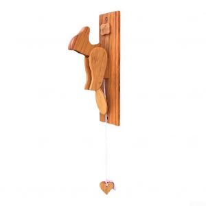 Sonnette En Bois Jaune Avec Un Animal Mignon Et Retro, Decoration D'interieur Amusante Et Originale. - Neuf