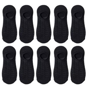 5 Paires De Chaussettes Extensibles Antidérapantes Pour Femmes, Séchage Rapide, Respirantes, Maille Creuse, Tube Bas, Accessoires Féminins-Noir - Neuf