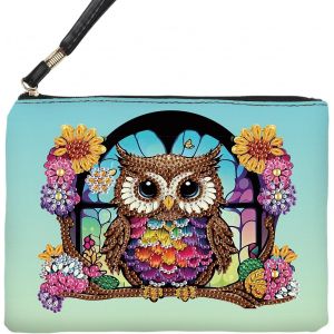 Ayuhr-Diamond Painting Sac De Peinture Diamant Peinture Diamant Sac Fourre-Tout En Tissu Sac À Main Pour Filles Et Femmes Kit De Bricolage Cadeau || Peinture Diamant Chouette - Neuf