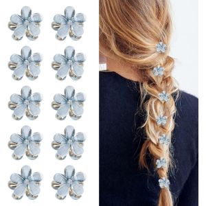 Kal-10 Pièce Mini Pinces À Cheveux En Diamant, Petites Pinces À Cheveux Pinces À Cheveux Pour Femmes,Filles,Mini Pinces À Cheveux Douces Pinces À Cheveux Pour Quotidien,Fête,Mariage (Bleu) - Neuf