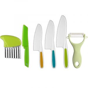 Pâtisserie pour enfants Couteau de cuisine Set de cuisine Ustensiles de cuisine pour enfants Jouet pour enfants Ensemble de 6 pièces - Neuf