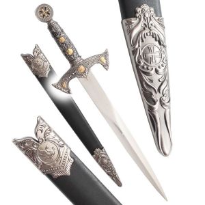 Dague Templier Couteau et Fourreau - Neuf