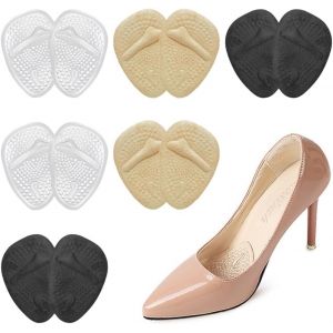 Kalanka-6 Paires Demi Semelles Coussinet,Semelles Antid&eacute;rapantes Avant Pied Les Femmes,Semelles Coussinet Plantaires,Coussinet Plantaire Avant Pied Metatarsien,Coussinets R&eacute;utilisables Pour Talons Ha - Neuf