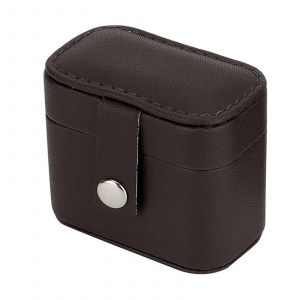 Mini Miroir Bo&icirc;te &Agrave; Bijoux Pour Les Femmes Bouton En M&eacute;tal Anti-Poussi&egrave;re Bo&icirc;te &Agrave; Bijoux Cadeau D'anniversaire Caf&eacute; Profond - Neuf