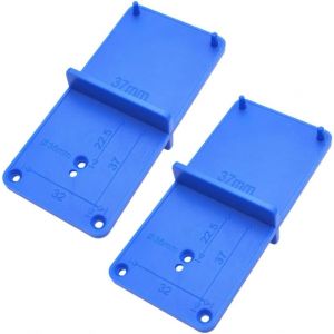 2 Pi&egrave;ces Gabarits de Percage pour Charni&egrave;res, Guide de Percage, Etagere, Per&ccedil;ages de Pots, Raccords Excentriques Trous de Diam&egrave;tre - Neuf