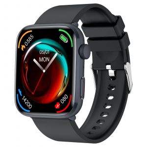 Montre Connectée Écran Carré 1.81' Rose Fréquence Cardiaque Étanche Ip68 Noir Yonis - Neuf
