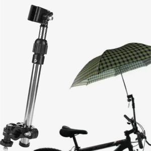 Kal-Porte-Parapluie Pour Vélo, Porte-Parapluie Pour Poussette, Support De Parapluie De Vélo Réglable À 360 °, Support Extensible Pour Poussette De Bébé, Chaise De Vélo Fauteuil Roulant - Neuf