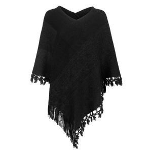 Tricot Poncho Pour Femmes Confortable En Mélange De Laine Élégant Surdimensionné De Conception, De Parfaits Cadeaux D'hiver, Disponible En Plusieurs Couleurs - Neuf