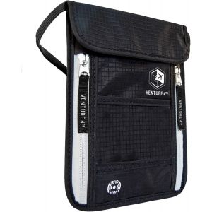 CAUC-Portefeuille Tour de Cou de Voyage avec Blocage RFID &iquest; Porte-Passeport pour Garder Vos esp&egrave;ces et Documents en s&eacute;curit&eacute; &iquest; Obtenez la tranquillit&eacute; d'esprit Lors de Vos Voyages - Neuf