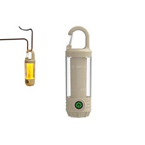 Mini Lanterne Led Avec Crochet - 6 Modes, 3 Couleurs De Lumi&egrave;re, Portable, Chargement Usb-C, Batterie 1200 Mah - Neuf