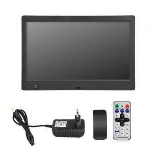 Cadre photo numerique a induction 10 pouces HD 1024 x 600, multilingue, format 16:9 (noir, UE (100-240 V)) - Neuf