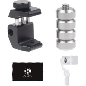 LORANKA-Camkix Ensemble de contrepoids cardan pour Les Smartphones - 1X Support de Clip de contrepoids, 4X vis de stabilisation - Compatible avec DJI Osmo Mobile 1/2, Zhiyun Smooth 4, Zhiyun Smooth Q - Neuf