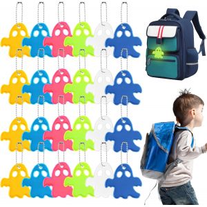 Acdsgd-24 Pieces Pendentif R&eacute;fl&eacute;chissant,R&eacute;flecteur De S&eacute;curit&eacute; Enfants,S&eacute;curit&eacute; Pendentif R&eacute;fl&eacute;chissant Pour Cartable Veste Sac &Agrave; Dos V&eacute;lo Marche Poussette - Neuf