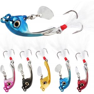 Kyaoayo-Lot De 5 Leurres De Pêche En Métal Avec Boîte - 6,5 Cm - 11,9 G - Neuf