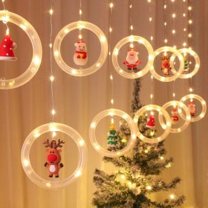 Guirlande Lumineuse De Noël 3d, 10 Led, 3 M, 8 Modes D'éclairage, Minuterie, Étanche Ip65, Pour Fenêtre, Balcon, Terrasse, Chambre À Coucher, Maison - Neuf