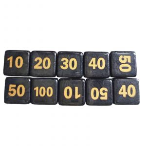 Jeu de d&eacute;s color&eacute;s &agrave; six faces de 14 mm, cubes avec grands nombres, blocs ronds, jouet &eacute;ducatif pour l'enseignement des math&eacute;matiques pour enfants - Neuf