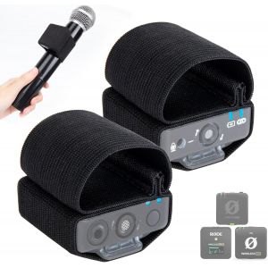lbgwp60-Lot De 2 Manchons Élastiques Pour Microphone À Main Rode Wireless Go 2, Pro/Me ¿ Accessoires Pour Discours, Caméra D'Entrevue, Microphone Portatif De Mariage - Neuf