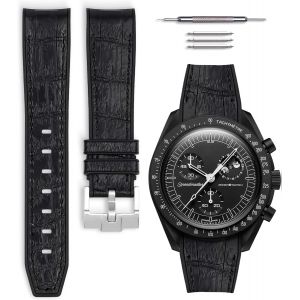 Kal-Bracelet De Montre Caoutchouc Compatible Avec Omega X Swatch Moonswatch 20mm - Neuf