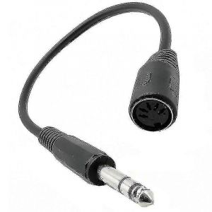 Adaptateur de câble MIDI 5 broches DIN femelle vers 1/4 pouce mâle pour équipement audio - Neuf