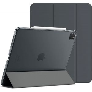 LORANKA-&Eacute;tui pour iPad Pro 12,9 Pouces (Mod&egrave;le 2020/2018), pour Pencil, Housse Coque Intelligent R&eacute;veil/Sommeil Automatique (Gris Fonc&eacute;) - Neuf
