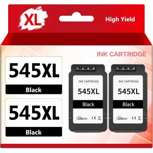 PG-545 XL PG 545XL Noir Cartouches d'encre Remplacement pour Canon 545 545XL PG-545XL pour Canon TS3350 MG2550 TS3150 MG2555S TS3450 MX495 MG2950 IP2850 TR4550 TS205 TS305 (2-545 XL-Noir) - Neuf