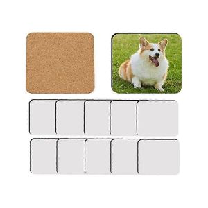 12 Pcs Sublimation Carré Sous-verre Blancs MDF en vrac Blancs Panneau dur Dessous de verre Blank MDF Liège Coa - Neuf