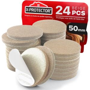 Patin Chaise-24 Pcs 50mm-Patins Pour Meubles-Patins Pour Chaises-Patin Meuble Pour Pieds De Meubles-Patin Pour Parquets-Prot&eacute;gez Vos Sols !.[C1] - Neuf