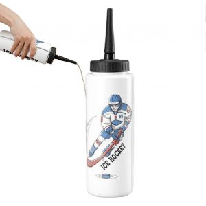 Gourde De Hockey Avec Longue Paille, Gourde Anti-Eclaboussures De Football, Blanche 1 - Neuf