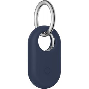 MEVRONISSHOP-Protection en Silicone Compatible avec Samsung Galaxy SmartTag 2, Anti-Rayures Portable Silicone Localisateur avec Porte-Cl&eacute;s pour Samsung Galaxy SmartTag 2 (Bleu Fonc&eacute;) - Neuf