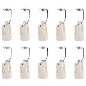 10pcs E14 Bulb Base Réglable E14 Douilles Convertisseur E14 Douilles Baïonnette Bougie Bougie Porte-Lampe Pour Ampoule Led (Blanc) - Neuf