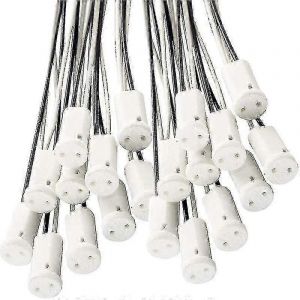 25 pièces Douilles G4 Douille G4 Douille avec support en céramique Pour lampe halogène LED G4,câble de 10cm - Neuf