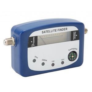 Detecteur de signal TV, mini-mesureur de puissance du signal d'antenne TV retroeclaire avec boussole a 4 lumieres pour antennes satellites distantes - Neuf