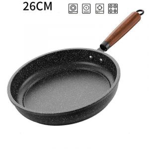 Maifanshi Poêle Antiadhésive Poêle À Frire Steak Poêle À Crêpes Cuisinière À Induction Domestique Cuisinière À Gaz Poêle Universelle À Fond Plat-26cm No Cover- - Neuf