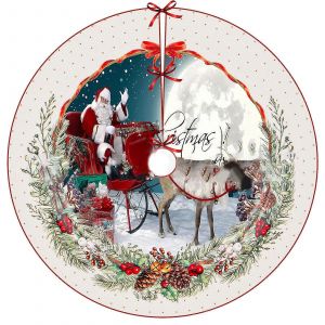 Jupe de sapin de No&euml;l, P&egrave;re No&euml;l am&eacute;ricain, d&eacute;coration de No&euml;l - Compatible avec Ympuoqn, d&eacute;coration de f&ecirc;te du Nouvel An - Neuf