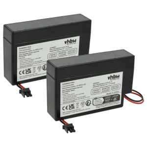 vhbw 2x Batterie remplacement pour Vision CP1208 pour (800mAh, 12V, AGM, connecteur AMP) - Neuf
