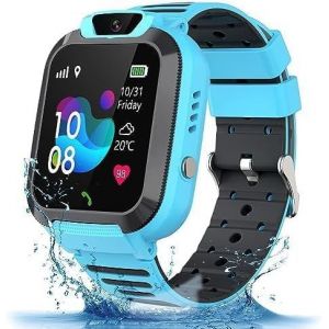 Montre Connect&eacute;e Enfant Gps, Ip68 Montre Intelligente Enfant Avec Sos T&eacute;l&eacute;phone Appel, Mode Classe, Voix Chat, Jeux, Cam&eacute;ra, R&eacute;veil, Gps Cl&ocirc;ture Geo,Cadeau Pour Smartwatch Gar&ccedil;ons Et Filles 4-15 Ans - Neuf