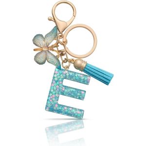 KAL-Porte-Clés Lettre Porte-Clés Fille Lettre Initiale Porte-Clés Pour Femmes Femmes, Bleu - Neuf