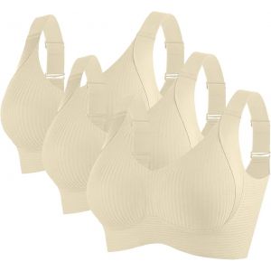 Tenu De Sport Femme Brassiere Sans Armature Femme Soutien Gorge Pour Seniors Fermeture Frontale Respirant Sans Armatures Pour Femmes Âgées Lot De Soutiens Gorge Soutien Armature - Neuf