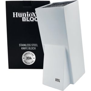 ® Block ¿ Bloc De Couteaux - Rangement Couteaux - Bloc De Couteaux De Cuisine - Blocs Couteaux - Bloc Couteau - Rangement Couteau - Bloc Couteaux Inox - Bloc Couteaux Cuisine Vide (Silver) - Neuf