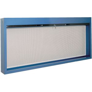 Armoire murale 1500 mm avec panneau perfor&eacute; et rideau m&eacute;tallique verrouillable - Rangement s&eacute;curis&eacute; pour outils Heco HE110154BL - Neuf
