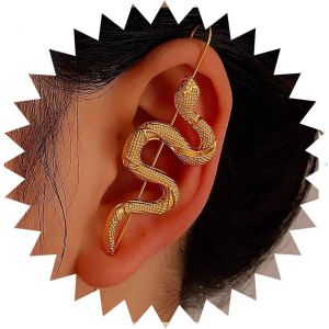 Kal-Boucles D'oreilles Boho Serpent Boucles D'oreilles Crochet Or Serpent Boucles D'oreilles Punk Serpent Piercing Boucles D'oreilles Piercing Boucles Oreilles Crochet Bijoux Pour Femmes Et Filles - Neuf