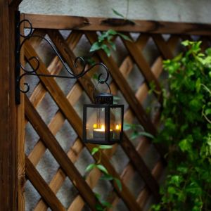 2 Pièces Supports Panier Suspendus Extérieur,Crochets Jardin Métal Noir,Crochets Clôture 25cm Longueur pour Paniers Suspendus pour Mangeoires À Oiseaux Planteurs Lanternes Carillos Éoliens - Neuf