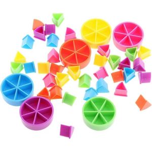Pack De 42 Pièces Pièces De Jeux De Poursuite Triviale Des Coins De Pour Les Fractions Mathématiques[Z1893] - Neuf