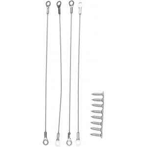 Lot de 4 charni&egrave;res de porte d'armoire, limiteur de charni&egrave;re en acier inoxydable pour porte de placard, c&acirc;ble limiteur tress&eacute; flexible de 20 cm - Neuf