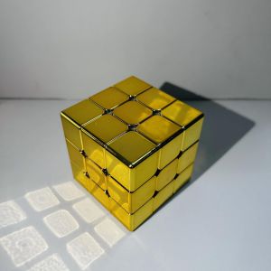 Nouveau Cube d'or 3x3 Cube d'or galvanisé Cube 3x3 Cube magnétique Cubo enfants jouets-Magnetic 3x3 cube - Neuf