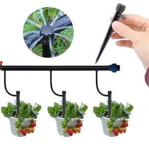 Système d'arrosage de jardin d'irrigation goutte à goutte de 50 pièces - parfait pour tuyau de 4/7mm Kit d'irrigation goutte à goutte réglable à 360 degrés pour jardin / serre / parterre de fleurs - Neuf