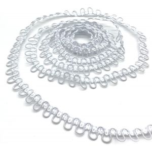 Boutonnière Élastique Cordon Avec Boutonnière Boucle Élastique De Collier De Corde Élastique De Boutonnière De 4,5 Mètres Pour Femmes,Décoration De Boutonnière Élastique Élastique (Blanc) - Neuf